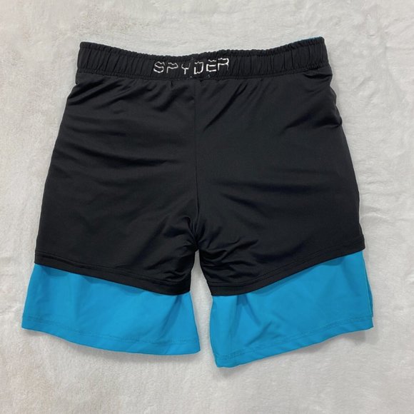 SPYDER Blue Swim Shorts Mens Sizes S M L XL 2XL Quick Dry UPF 30+ Boxer Lined - Picture 7 of 8